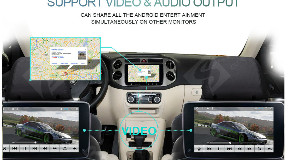 NAVIGATIE CARPAD ANDROID 7 DEDICATA Seat Cupra ECRAN 9'' CAPACITIV 16GB 2GB RAM INTERNET 4G WIFi