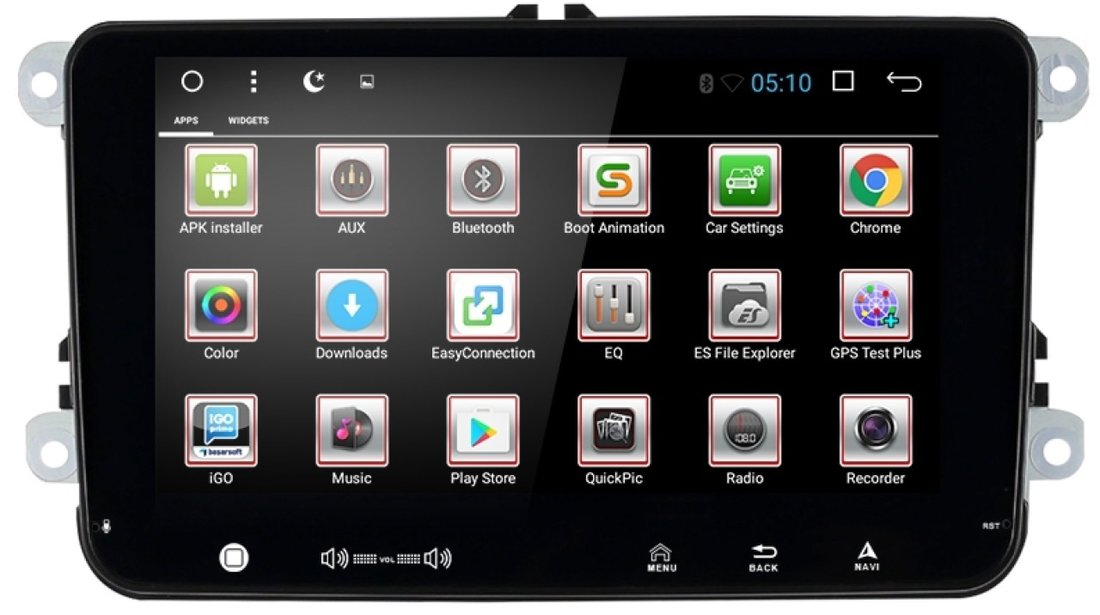 NAVIGATIE CARPAD ANDROID 7 DEDICATA Skoda Fabia II ECRAN 9'' CAPACITIV 16GB 2GB RAM INTERNET 4G WIFi