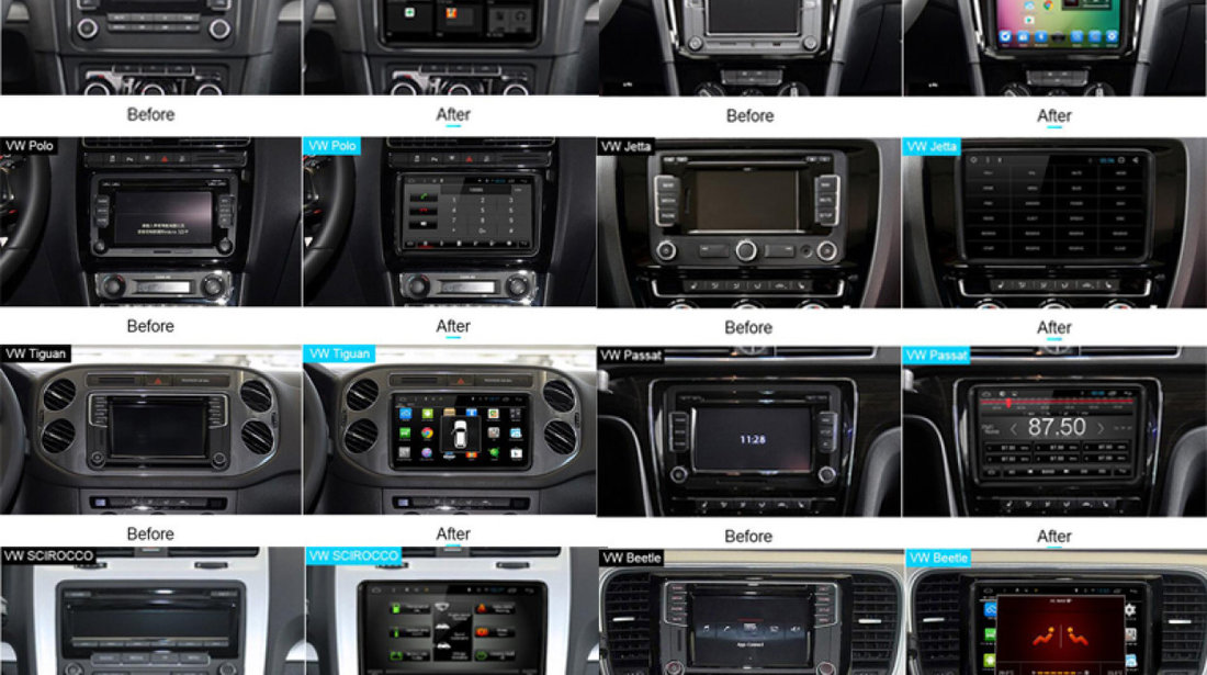 NAVIGATIE CARPAD ANDROID 7 DEDICATA VW Amarok NAVD-T9800 ECRAN 9'' 16GB 2GB RAM INTERNET 4G WIFi