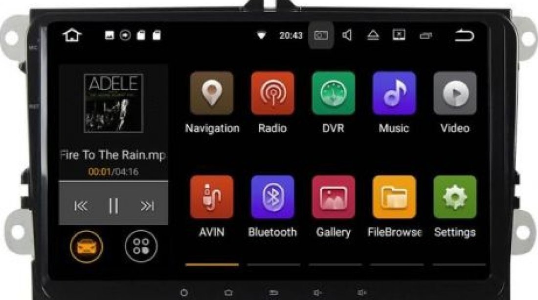 NAVIGATIE CARPAD ANDROID 7 DEDICATA VW Caddy NAVD-T9800 ECRAN 9'' 16GB 2GB RAM INTERNET 4G WIFi