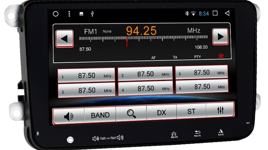 NAVIGATIE CARPAD ANDROID 7 DEDICATA VW SKODA SEAT ECRAN 9'' CAPACITIV 16GB 2GB RAM INTERNET 4G WIFi