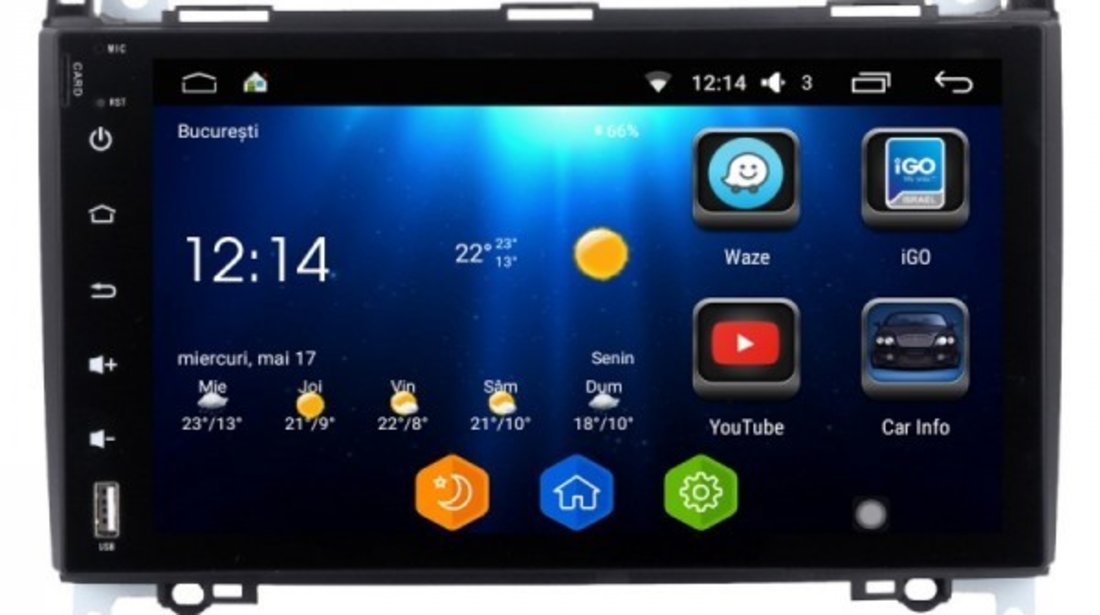 NAVIGATIE CARPAD ANDROID 8.0 DEDICATA Mercedes-Benz Sprinter W906 W209 W311 W315 W318 NAVD-i068