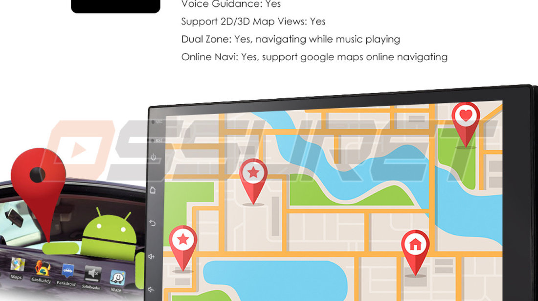 NAVIGATIE CARPAD ANDROID 8.0 DEDICATA Nissan NAVARA 7'' USB INTERNET WAZE DVR GPS EDOTEC EDT-E200