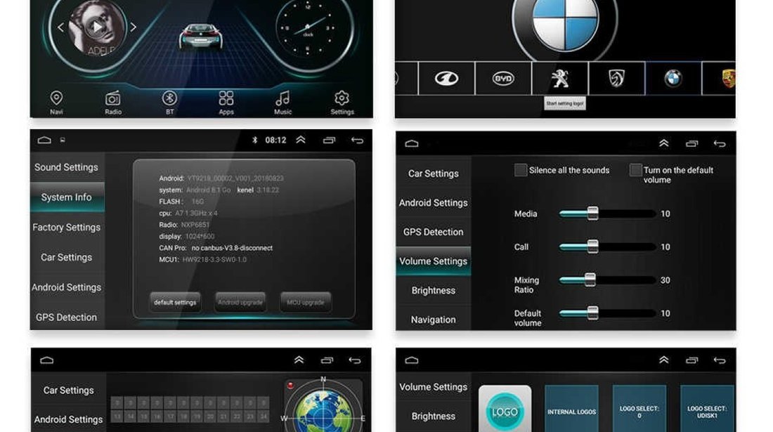 NAVIGATIE CARPAD ANDROID 8.1 DEDICATA Hyundai SONATA  7'' USB INTERNET WAZE DVR GPS EDOTEC EDT-E200