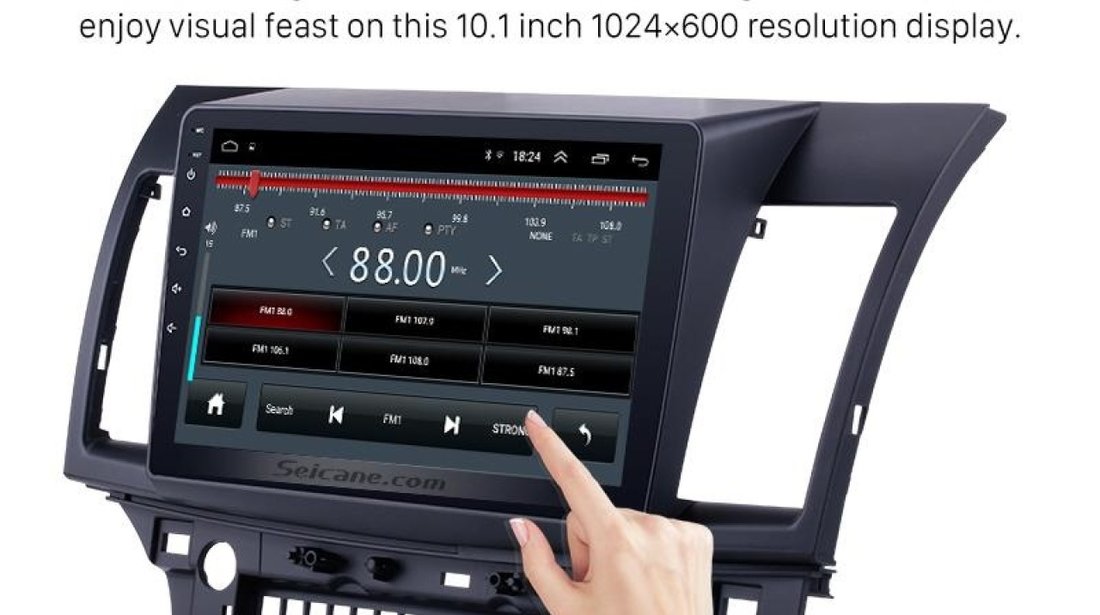 NAVIGATIE CARPAD ANDROID 8.1 DEDICATA MITSUBISHI LANCER ECRAN 10” 16GB GPS WAZE WIFI CARKIT