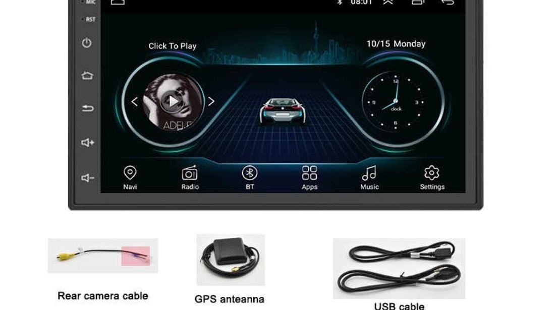 Navigatie Carpad Android 8.1Dedicata Vw Passat B5 Golf 4 Bora Polo Sharan Transporter Multivan T4 T5