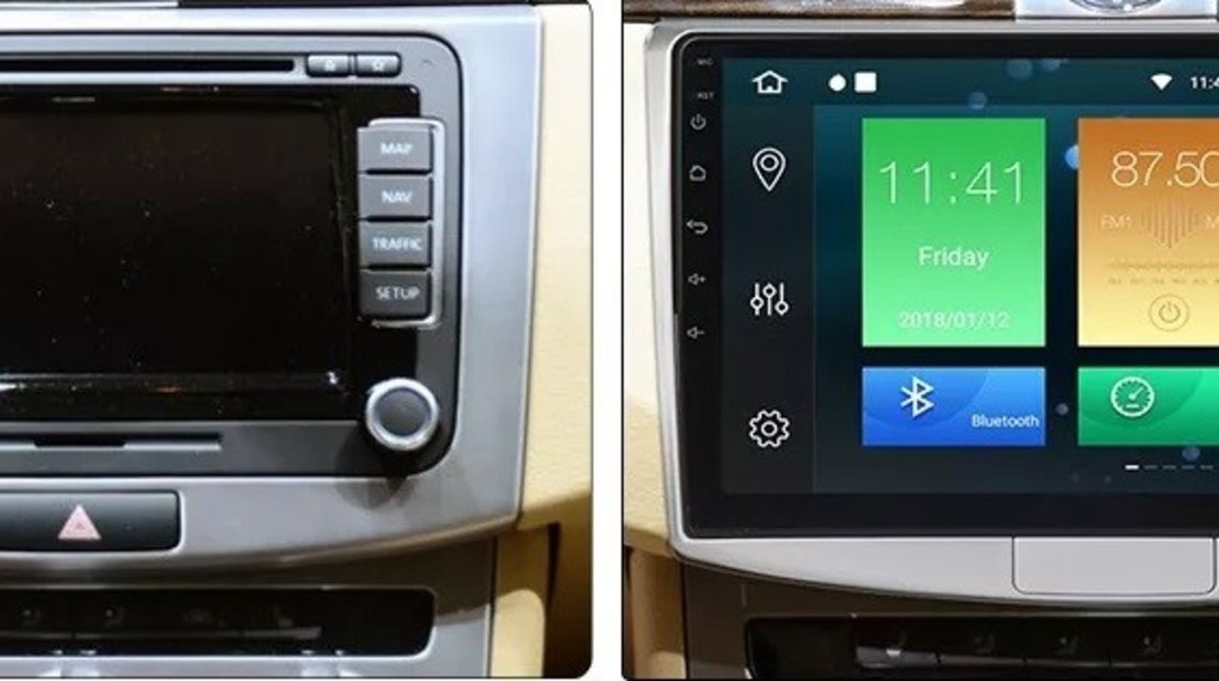 NAVIGATIE CARPAD ANDROID 9.0 DEDICATA VW PASSAT B6 B7 CC NAVD-MT1012VW ECRAN 10.1'' IPS CAPACITIV