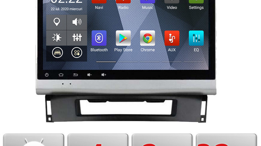 NAVIGATIE CARPAD ANDROID 9 DEDICATA OPEL ASTRA J ECRAN 8" CAPACITIV CARKIT GPS WAZE DVR 32GB