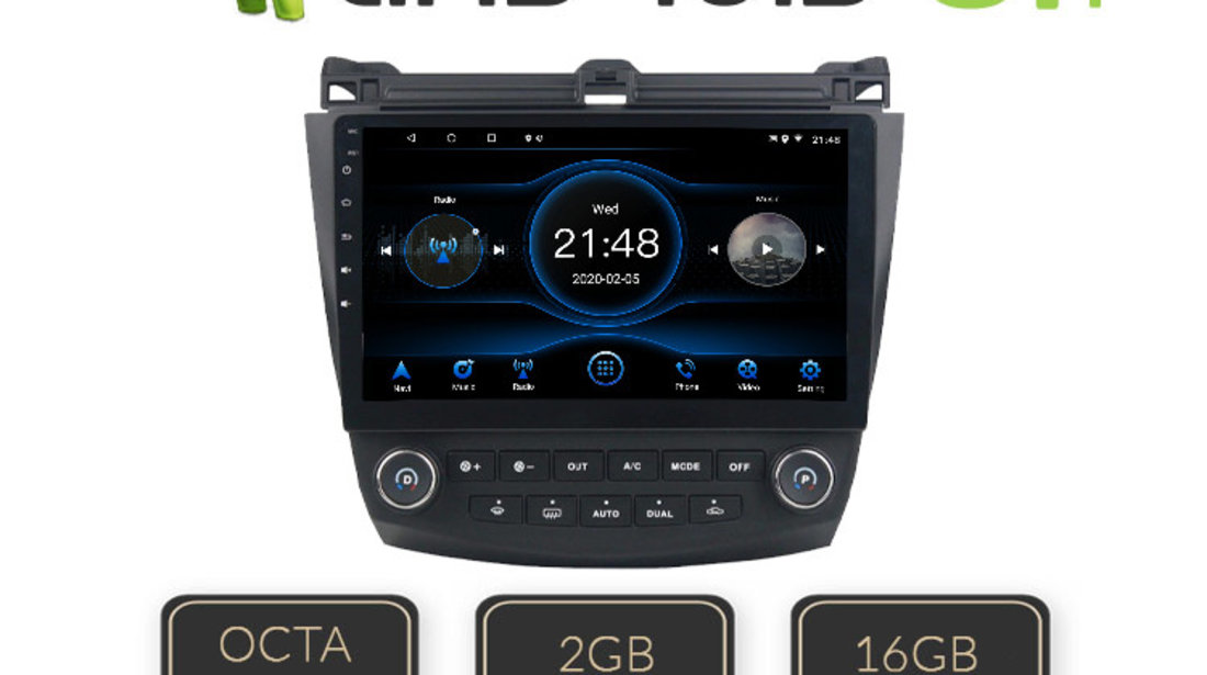 NAVIGATIE CARPAD ANDROID DEDICATA HONDA ACCORD 2004-2008 CL7 ECRAN 9" CAPACITIV INTERNET 3G WIFI PRO