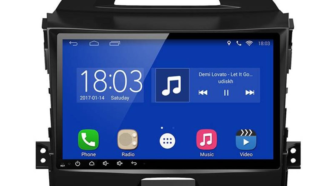 NAVIGATIE CARPAD ANDROID DEDICATA KIA SPORTAGE 2010-2015 9” INTERNET WIFI GPS WAZE Edotec EDT-L325