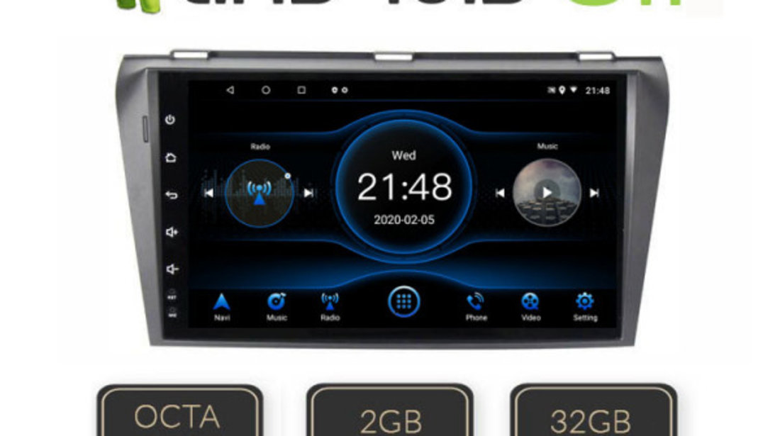 NAVIGATIE CARPAD ANDROID DEDICATA MAZDA 3 ECRAN 9” CAPACITIV 16GB PROCESOR CORTEX A9
