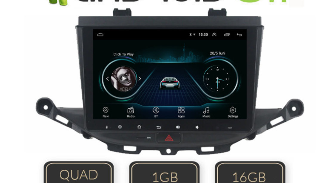 NAVIGATIE CARPAD ANDROID DEDICATA OPEL ASTRA K ECRAN 9" CAPACITIV INTERNET 3G WIFI PROCESOR QUAD COR