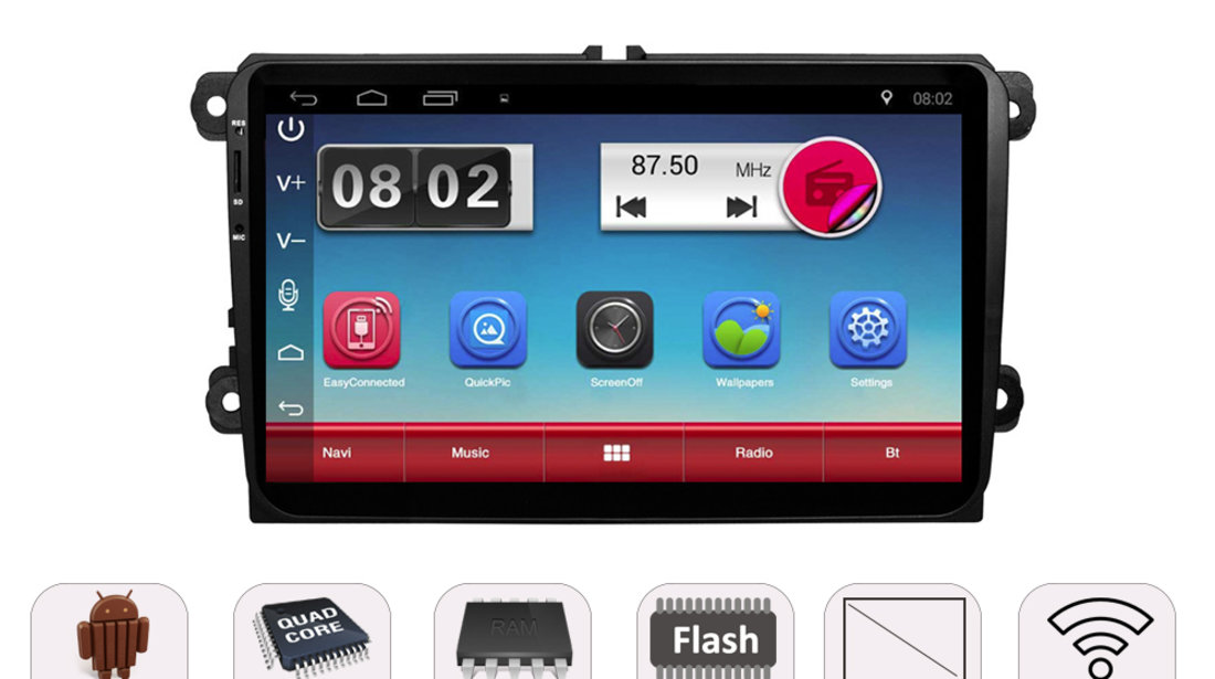 NAVIGATIE CARPAD ANDROID DEDICATA SEAT ALTEA EDONAV E305 ECRAN 9'' CAPACITIV 16GB INTERNET 3G