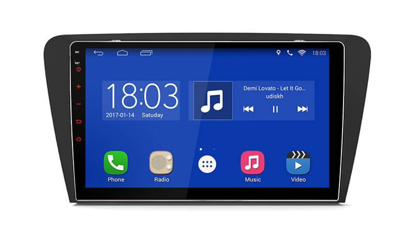 NAVIGATIE CARPAD ANDROID DEDICATA SKODA RAPID 8"CAPACITIV 16GB INTERNET 3G WIFI PROCESOR EDT-L388
