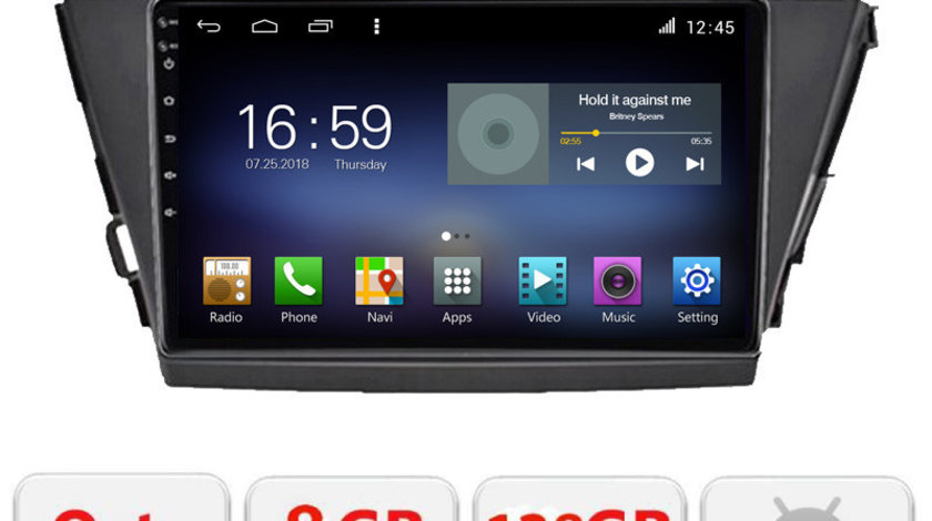 NAVIGATIE CARPAD ANDROID DEDICATA Toyota Prius Plus V Alpha 2012-2020 ECRAN 9`` FULL HD 1280x720 OCT