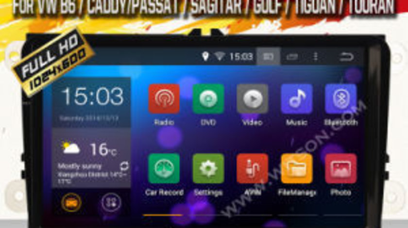 NAVIGATIE CARPAD ANDROID DEDICATA Volkswagen Polo 2010-2015 WITSON W2-F9249V ECRAN 9'' CAPACITIV