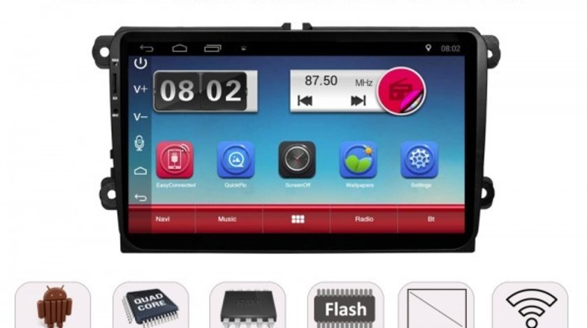 NAVIGATIE CARPAD ANDROID DEDICATA VW Amarok EDONAV E305 ECRAN 9'' CAPACITIV 16GB INTERNET 3G