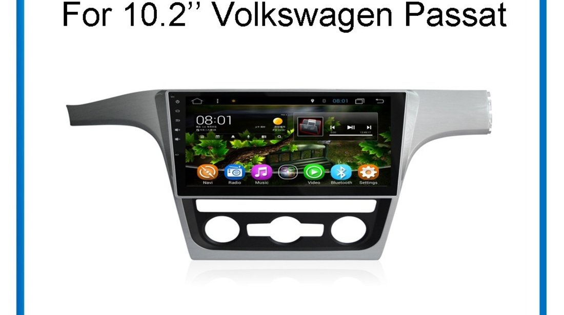 NAVIGATIE CARPAD ANDROID DEDICATA VW PASSAT B7 2009 - 2016 ECRAN 10.2'' CAPACITIV 16GB INTERNET 3G