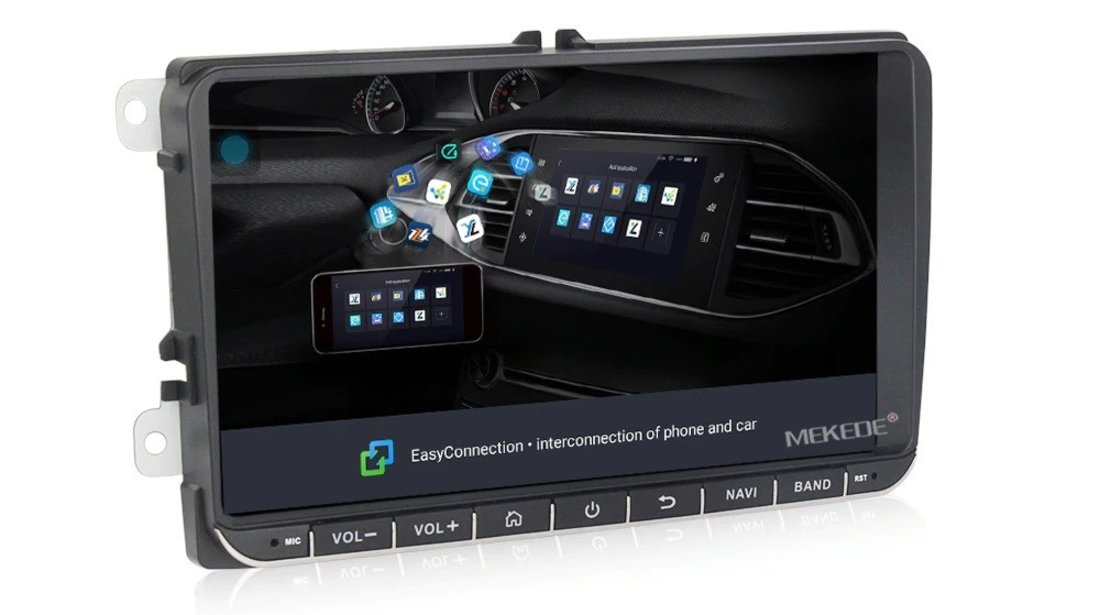 NAVIGATIE CARPAD ANDROID DEDICATA VW SKODA SEAT EDOTEC EDT-E205 ECRAN 9'' CAPACITIV 16GB INTERNET 3G