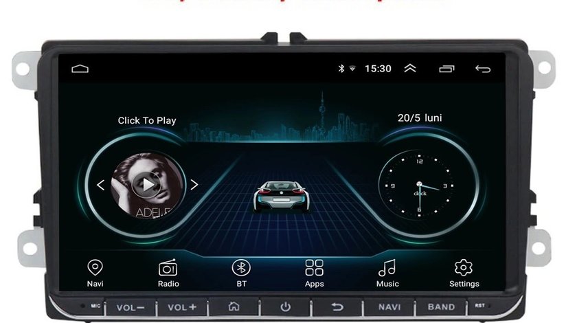 NAVIGATIE CARPAD ANDROID DEDICATA VW SKODA SEAT EDOTEC EDT-E205 ECRAN 9'' CAPACITIV 16GB INTERNET 3G