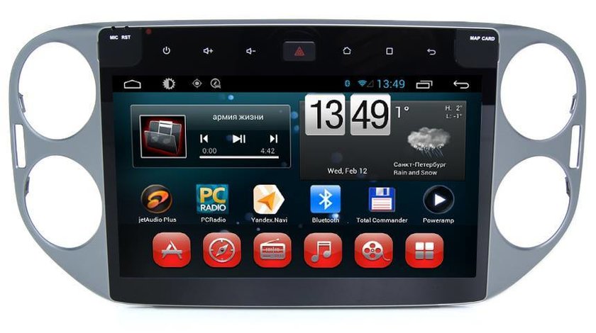 NAVIGATIE CARPAD ANDROID DEDICATA VW TIGUAN GOLF 5 PLUS ECRAN 10.1'' CAPACITIV 16GB INTERNET 3G WIFI