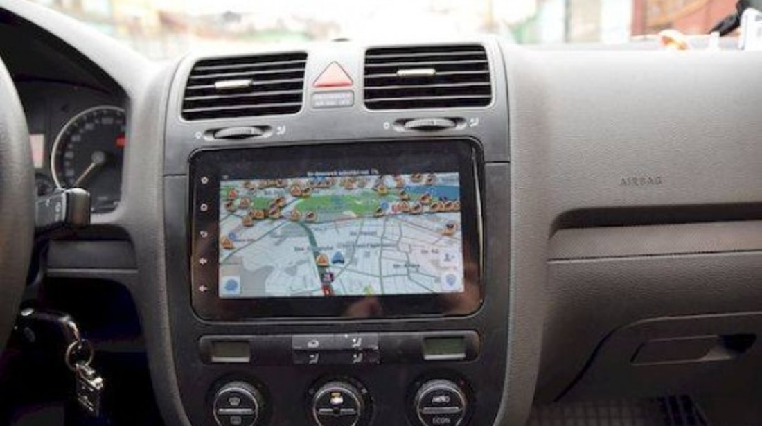 NAVIGATIE CARPAD CMP8001 ANDROID 4.4.4 DEDICATA VW SHARAN 2000-2015 8'' CAPACITIV 16GB WIFI WAZE