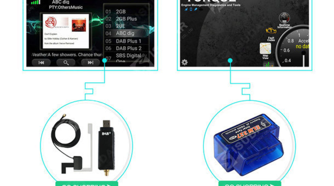 NAVIGATIE CARPAD Dedicata SKODA SUPERB ANDROID 7.1 ECRAN 7'' CAPACITIV USB INTERNET 3G WAZE GPS 2GB