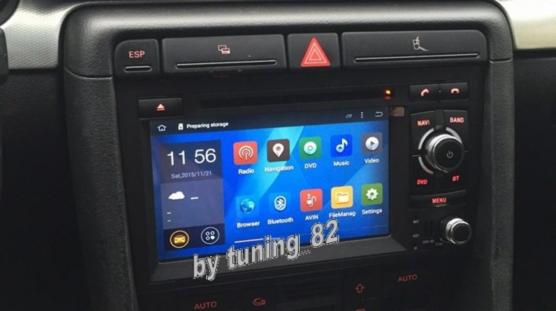 NAVIGATIE CU ANDROID 4.4.4 DEDICATA AUDI A4 B6 B7 S4 RS4 SEAT EXEO RNS-E NAVD-A6964 INTERNET WIFI