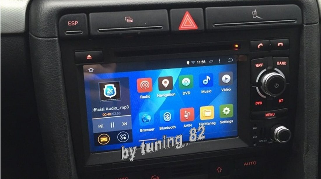 NAVIGATIE CU ANDROID 4.4.4 DEDICATA AUDI A4 B6 B7 S4 RS4 SEAT EXEO RNS-E NAVD-A6964 INTERNET WIFI