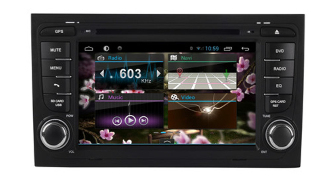 NAVIGATIE CU ANDROID DEDICATA AUDI A4 S4 RS4 SEAT EXEO EDOTEC EDT-G050 INTERNET WIFI ECRAN CAPACITIV