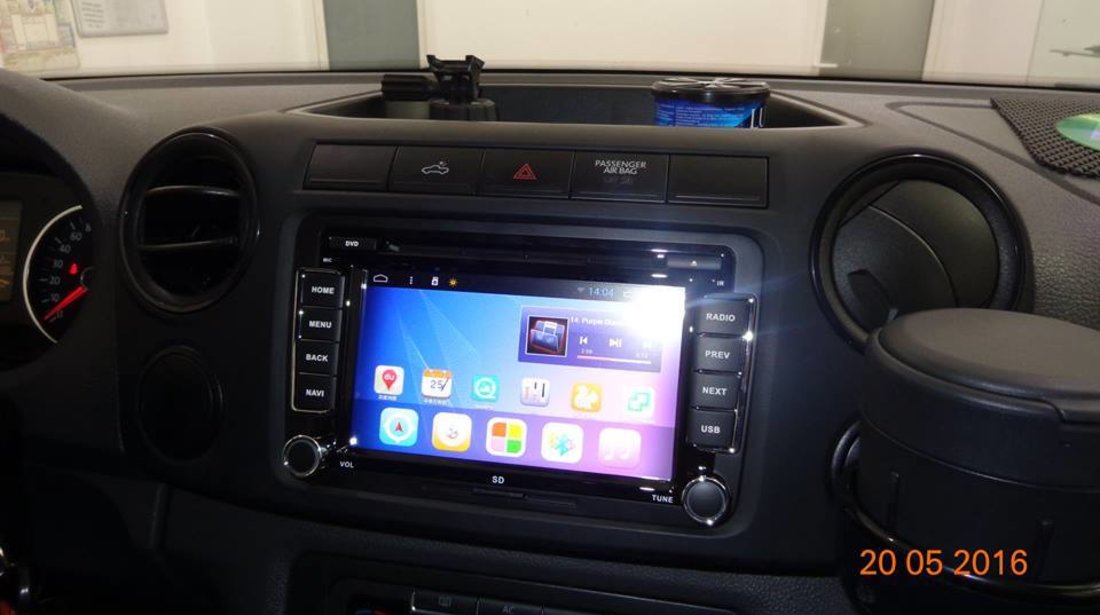 NAVIGATIE CU ANDROID DEDICATA VW SKODA SEAT EDOTEC EDT-G305 INTERNET 3G WIFI WAZE DVR DVD CARKIT USB