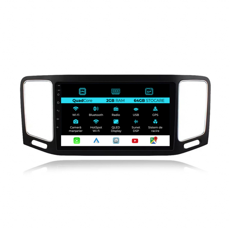 Navigatie Dedicata Android Volkswagen Sharan (2012-2019), 9Inch, 2Gb Ram, 64Gb Stocare, Carplay