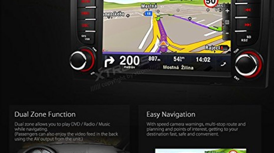 NAVIGATIE DEDICATA AUDI A3 (8P) 2003-2012 XTRONS PF72AA3GT DVD USB PLAYER GPS CARKIT BLUETOOTH