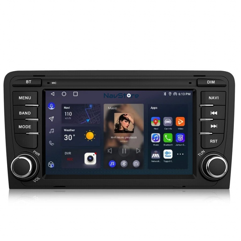 Navigatie Dedicata Audi A3 8P1 (2003 - 2013), 7Inch, 2Gb Ram, 32Gb Stocare, Carplay