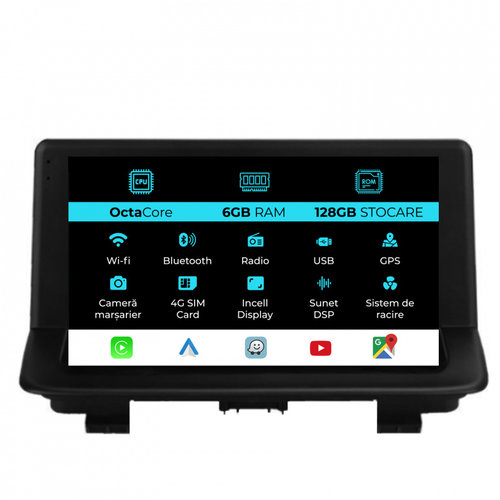 Navigatie Dedicata Audi Q3 (2011-2018), 9 Inch, 6Gb Ram, 128Gb stocare, Carplay