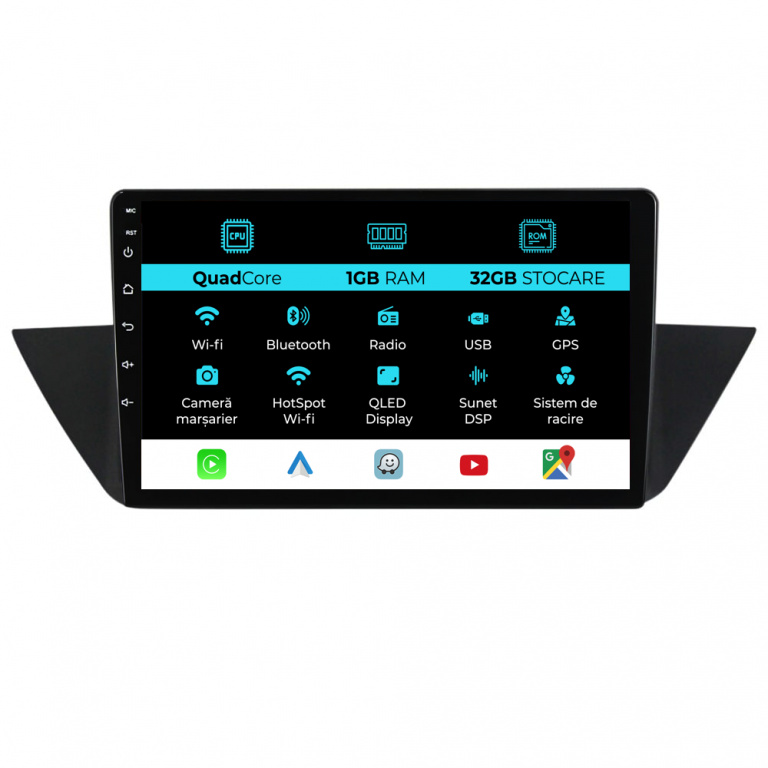 Navigatie Dedicata BMW X1 E84 (2009-2015),10Inch, 1Gb Ram, 32Gb Stocare, Carplay