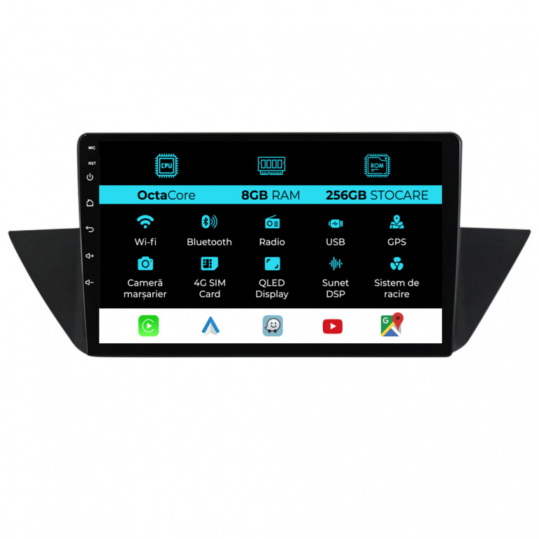 Navigatie Dedicata BMW X1 E84 (2009-2015),10Inch, 8Gb Ram, 256Gb Stocare, Carplay