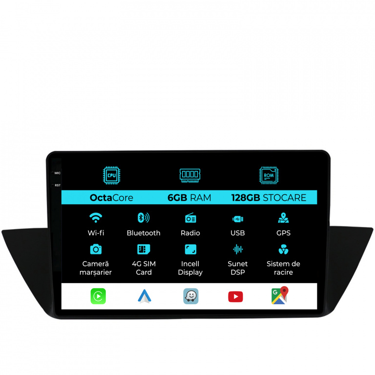 Navigatie Dedicata BMW X1 E84 (2009-2015), 10Inch, 6Gb Ram, 128Gb Stocare, Carplay