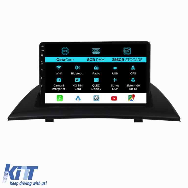 Navigatie Dedicata BMW X3 E83 (2004-2012), 9Inch, 8Gb Ram, 256Gb Stocare, Carplay NAVBM98OJB