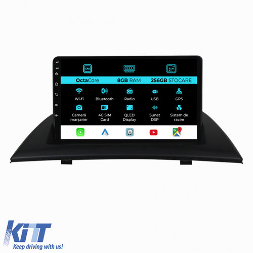 Navigatie Dedicata BMW X3 E83 (2004-2012), 9Inch, 8Gb Ram, 256Gb Stocare, Carplay NAVBM98OJB