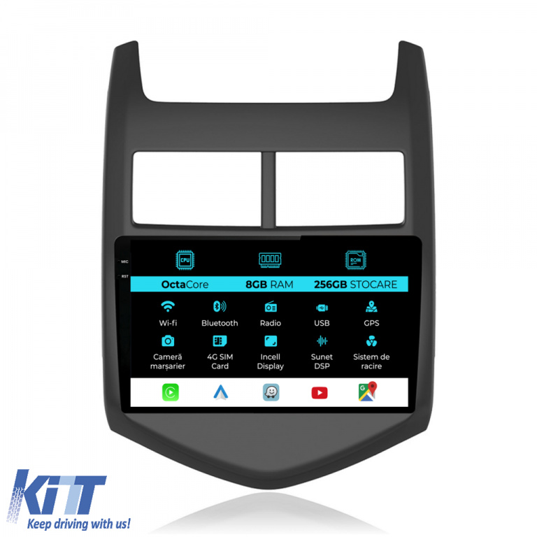 Navigatie Dedicata Chevrolet Aveo (2012-2014), Incell 9Inch, 8Gb Ram, 256Gb Stocare, Carplay NAVCV98CYE