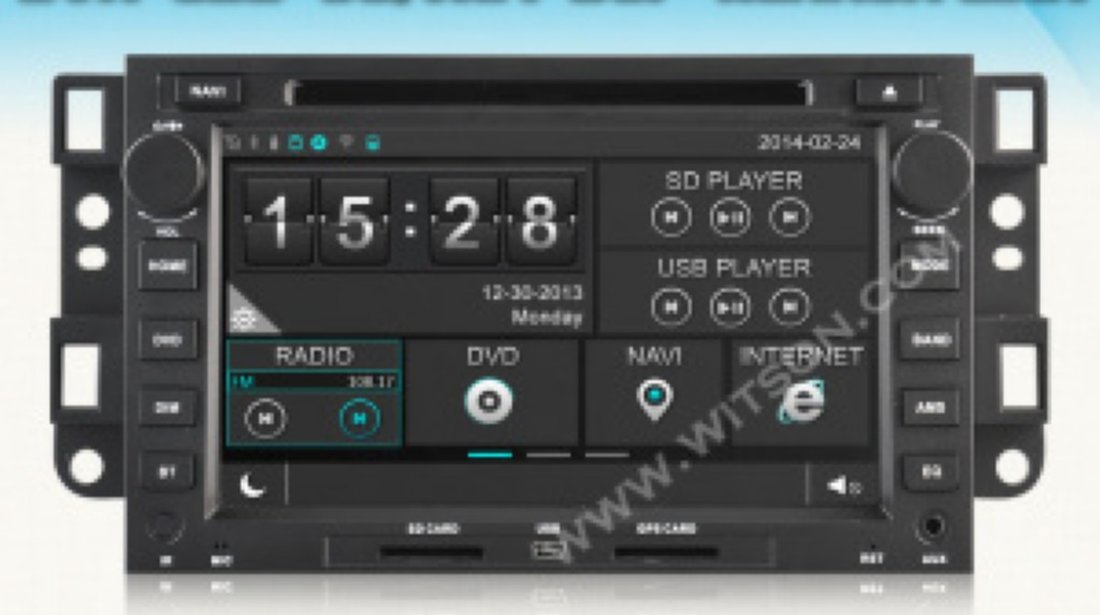 NAVIGATIE DEDICATA CHEVROLET AVEO CAPTIVA EPICA WITSON W2-D8421C WIN8 STYLE DVD PLAYER GPS TV CARKIT INTERNET 3G WIFI ECRAN CAPACITIV MODEL 2015