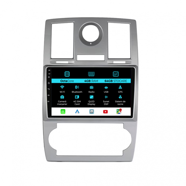 Navigatie Dedicata Chrysler 300C (2004-2008), 9Inch, 4Gb Ram, 64Gb Stocare, Carplay