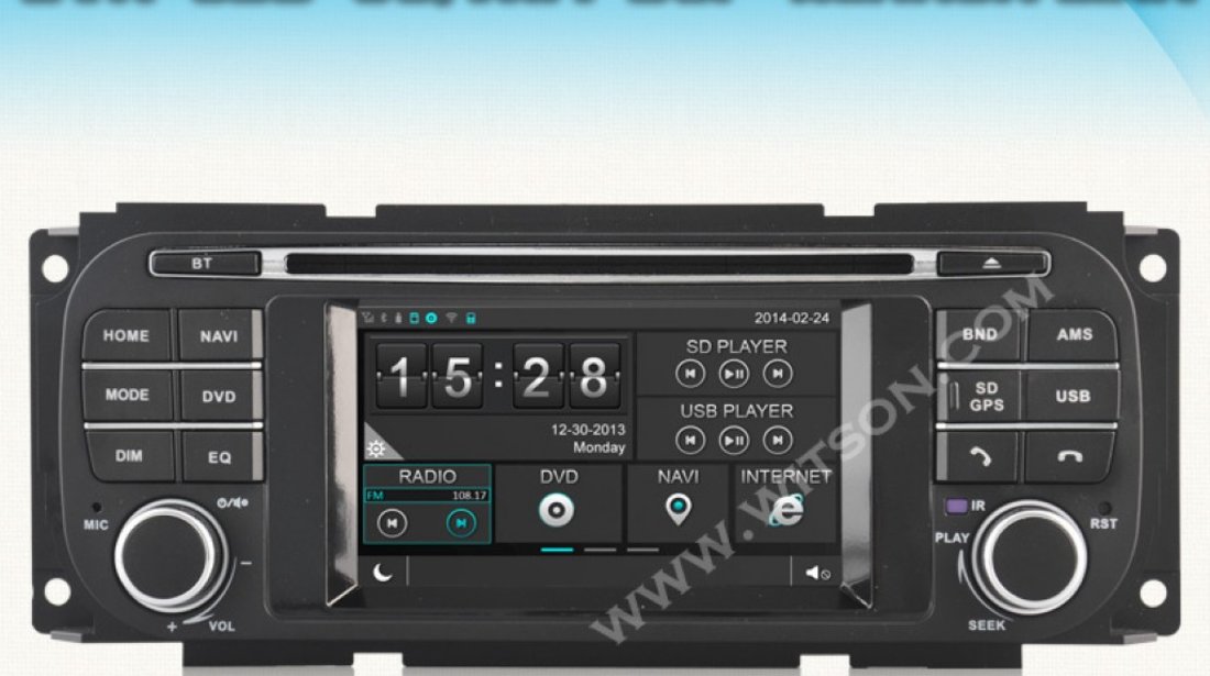 NAVIGATIE DEDICATA CHRYSLER / JEEP / DODGE MODEL WITSON W2-D8836C WIN8 STYLE DVD PLAYER GPS CARKIT E