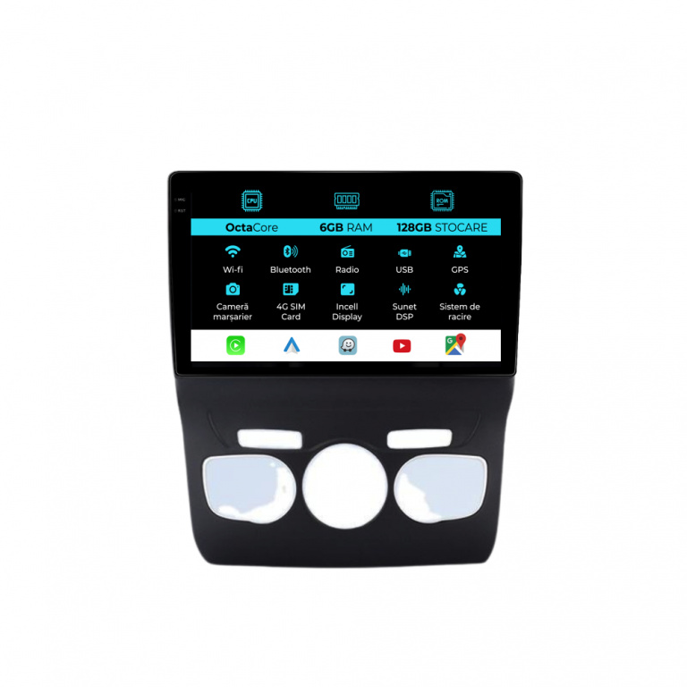 Navigatie Dedicata Citroen DS4 (2010-2018), 9Inch, 6Gb Ram, 128Gb Stocare, Carplay