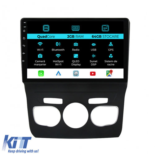 Navigatie Dedicata Citroen DS4 (2010-2018), 9Inch, 2Gb Ram, 64Gb Stocare, Carplay NAVCT92NIV