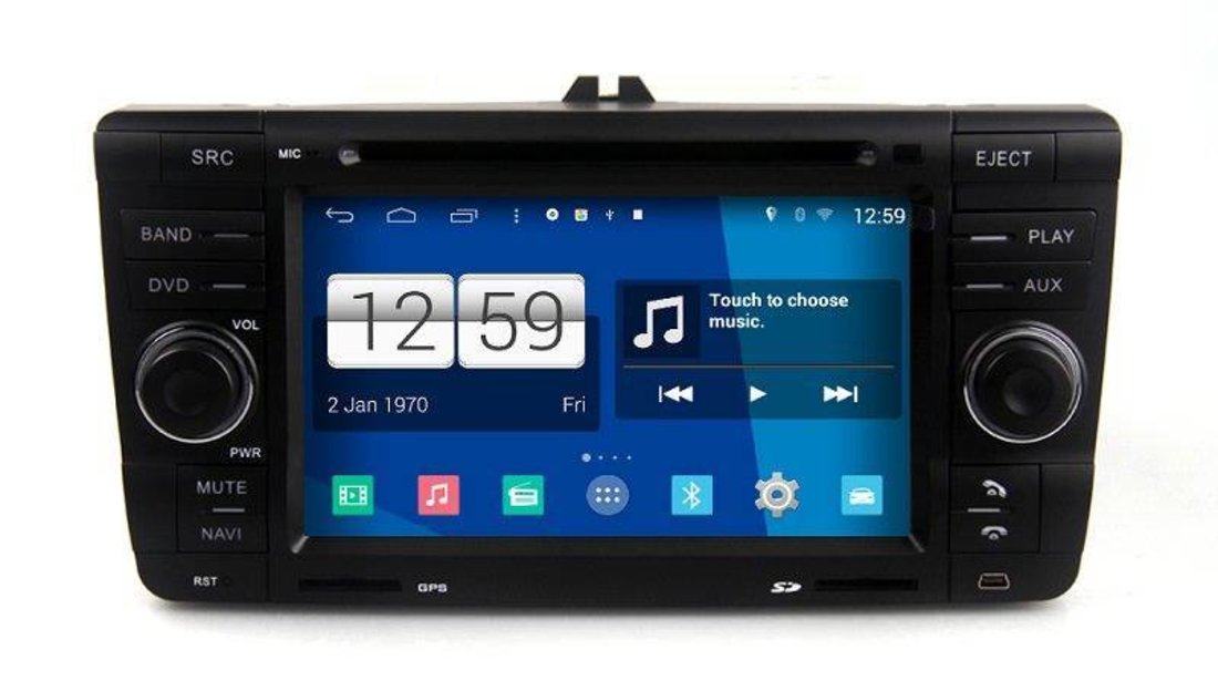 NAVIGATIE DEDICATA Edotec M005 SKODA OCTAVIA 2 INTERNET 3G WIFI DVD GPS CARKIT USB COMENZI PE VOLAN