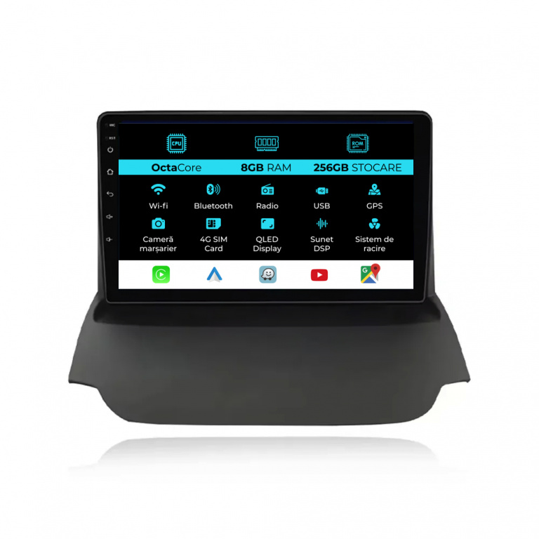 Navigatie Dedicata Ford EcoSport (2013 - 2016), 9Inch, 8Gb Ram, 256Gb Stocare, Carplay