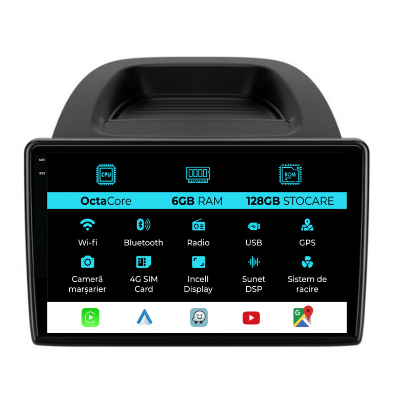 Navigatie Dedicata Ford Ecosport (2017-2025), 9Inch, 6Gb Ram, 128Gb Stocare, Carplay