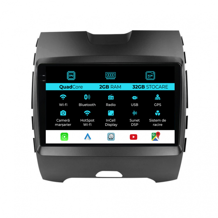 Navigatie Dedicata Ford Edge (2015-2021), 9Inch, 2Gb Ram, 32Gb Stocare, Carplay